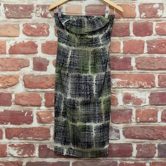 Anthropologie Edme & Esyllte Dress Women's Size 2 Multicolor Plaid Abstract Zip - Picture 1 of 7